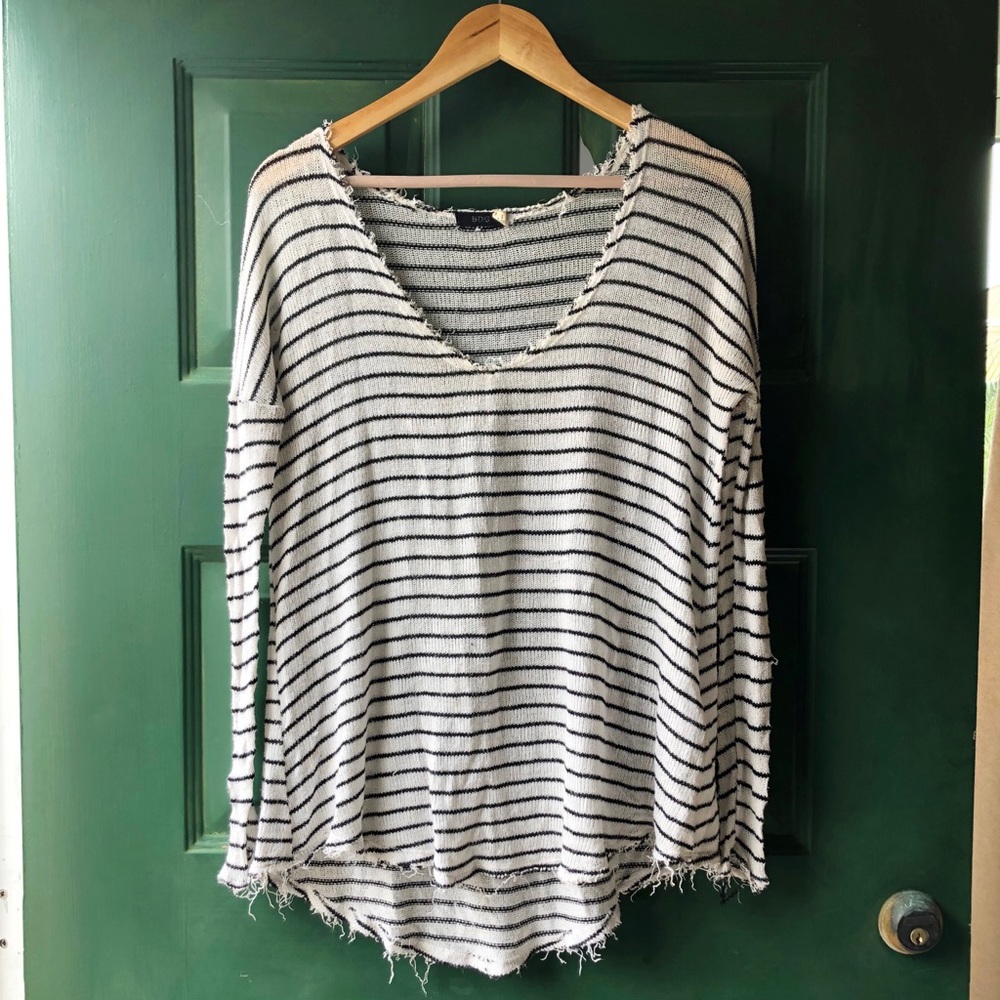 BDG black and white stripe long sleeve